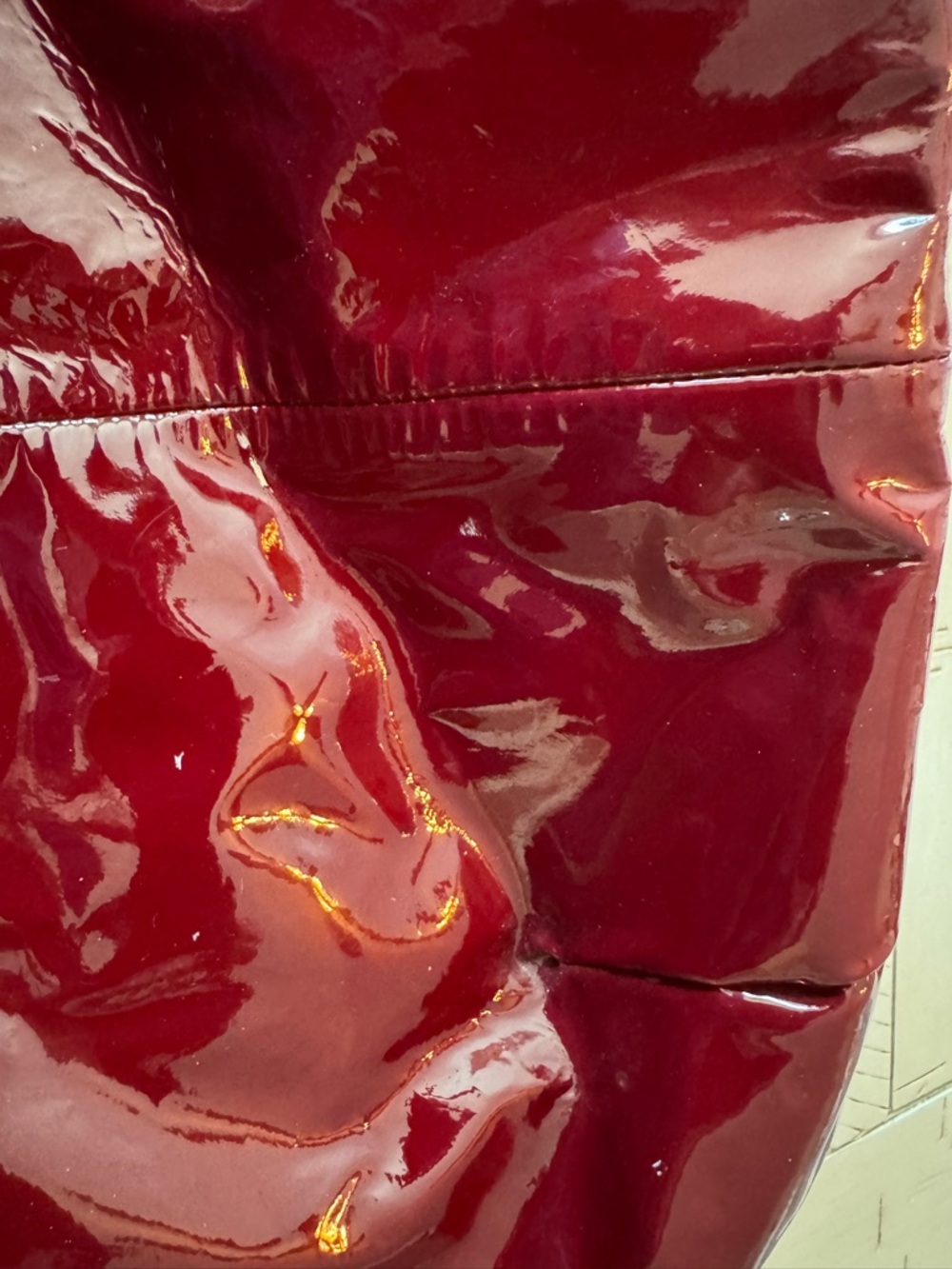 Used Coach Patent Leather Tote — Deep Wine - Picture 4 of 8